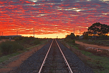 Railway tracks, Menindee, New South Wales, Australia, Pacific