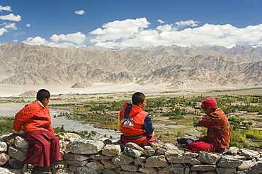 Young Buddhist monks, Ladakh, Indian Himalaya, India, Asia