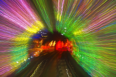 West Bund Sightseeing Tunnel, Huangpu District, Shanghai, China, Asia