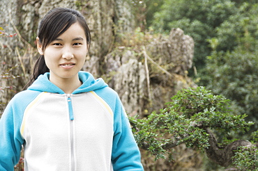 Portrait of a young Chinese woman, Huangshan City (Tunxi), Anhui Province, China, Asia