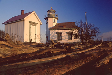 Point Robinson lighthouse, Vashon Island, Washington state, United States of America, North America