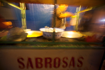 Street food vendor, Nebaj, Guatemala, Central America