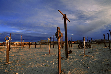 Train graveyard, Uyuni, Bolivia, South America