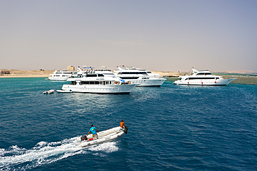 Diving Boats in Marsa Tahir Bay, Red Sea, Egypt