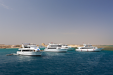 Diving Boats in Marsa Tahir Bay, Red Sea, Egypt