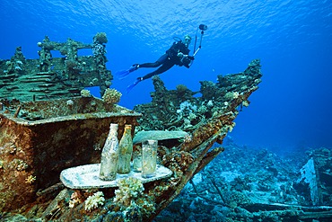 Wreckage of Heaven One Wreck, Abu Dabab, Red Sea, Egypt