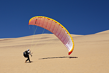 Paragliding over Dunes of Namib Desert, Long Beach, Swakopmund, Namibia