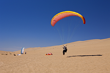 Paragliding over Dunes of Namib Desert, Long Beach, Swakopmund, Namibia