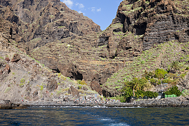 Coast Playa de Masca at End of Masca Gorge, Tenerife, Canary Islands, Spain