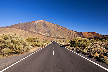 Road TF 21 to Teide Volcano, Tenerife, Canary Islands, Spain