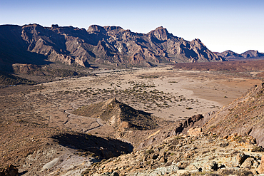 View from Roques de Garcia to the Canadas at Teide National Park, Tenerife, Canary Islands, Spain