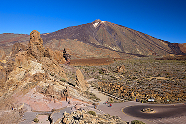 View from Roques de Garcia to the Teide Peak, Tenerife, Canary Islands, Spain