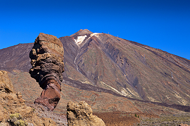 Chinchado Rock and Teide Peak, Tenerife, Canary Islands, Spain