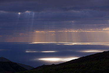 Sun Beams burst through Clouds, Tenerife, Canary Islands, Spain