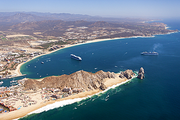 Aerial View of Lands End and Cabo San Lucas, Cabo San Lucas, Baja California Sur, Mexico