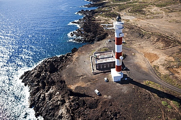 Aerial View of Lighthouse Faro de punta Abona, Tenerife, Spain