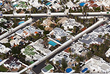 Aerial View Streets of El Poris, Tenerife, Spain