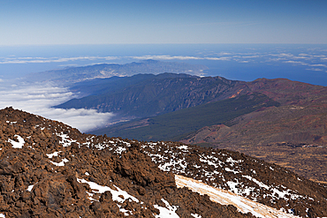 View from Teide Summit to Orotava Valley, Tenerife, Spain