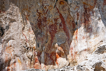 Old Rock Paintings at Strait of Iris, Triton Bay, West Papua, Indonesia
