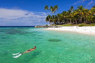 Snorkeling off Fadol Island, Kai Islands, Moluccas, Indonesia