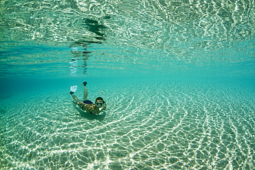 Snorkeling in Lagoon, Fadol, Kai Islands, Moluccas, Indonesia