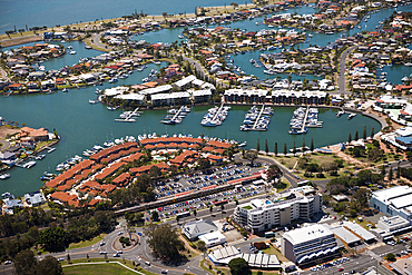 Aerial View of Raby Bay, Cleveland, Brisbane, Australia