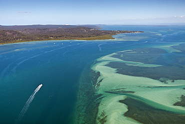 Aerial View of Moreton Bay, Brisbane, Australia