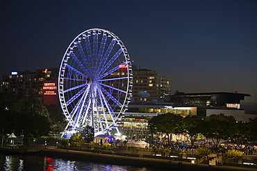 Illuminated Ferris Wheel on South Bank, Brisbane, Australia