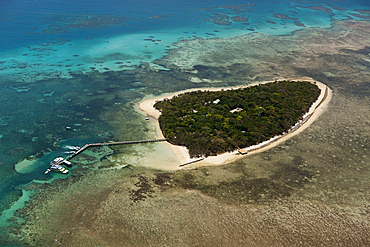 Aerial View of Green Island, Great Barrier Reef, Queensland, Australia