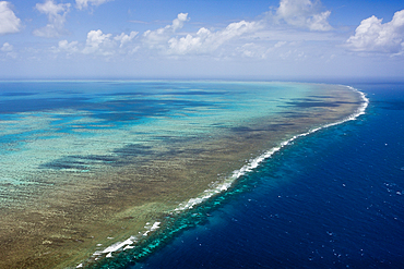 Aerial View of Great Barrier Reef, Queensland, Australia