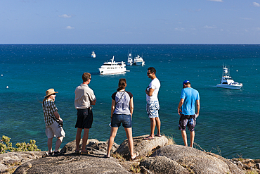 Tourists on Lizard Island, Great Barrier Reef, Australia