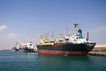 Ships at Harbour of Port Sudan, Red Sea, Sudan