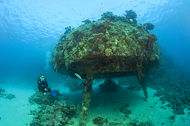 Diving Cousteaus Underwater Habitat Precontinent II, Shaab Rumi, Red Sea, Sudan