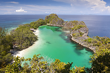 Lagoon of Rufus Bay at Fam Islands, Fam Islands, Raja Ampat, West Papua, Indonesia