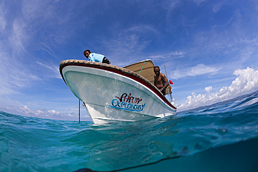 Diving Boat Papua Explorers Resort, Gam, Raja Ampat, West Papua, Indonesia