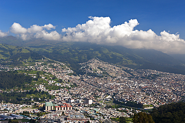 Aerial View of Capital Quito, Ecuador