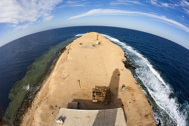 View from Big Brother Island Lighthouse, Brother Islands, Red Sea, Egypt