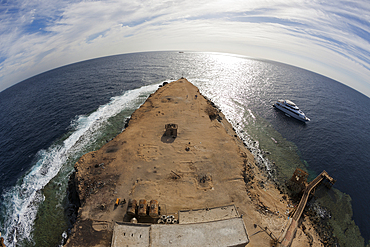 View from Big Brother Island Lighthouse, Brother Islands, Red Sea, Egypt