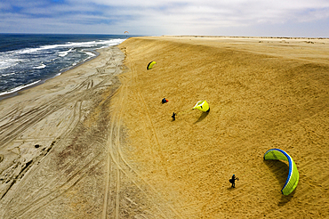 Paragliding at Dune near Henties Bay, Henties Bay, Namibia