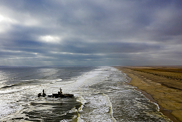 Shipwreck Zeila at Skeleton Coast, Henties Bay, Namibia