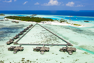 Aerial View of Vacation Island Lankanfushi, North Male Atoll, Indian Ocean, Maldives