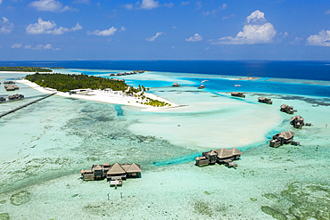 Aerial View of Vacation Island Lankanfushi, North Male Atoll, Indian Ocean, Maldives