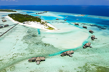 Aerial View of Vacation Island Lankanfushi, North Male Atoll, Indian Ocean, Maldives