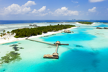 Aerial View of Vacation Island Lankanfushi, North Male Atoll, Indian Ocean, Maldives