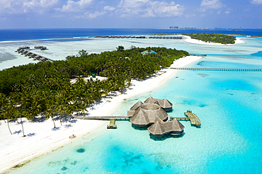 Aerial View of Vacation Island Lankanfushi, North Male Atoll, Indian Ocean, Maldives