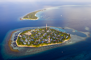 Inhabited Island Rasdhoo und Vacation Island Kuramathi, Rasdhoo Atoll, Indian Ocean, Maldives