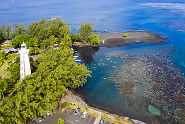 Aerial View of Point Venus, Tahiti, French Polynesia