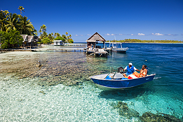 Lagoon of Tetamanu Village, Fakarava, Tuamotu Archipel, French Polynesia