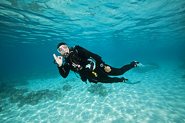 Scuba Diving at French Polynesia, Fakarava, Tuamotu Archipel, French Polynesia