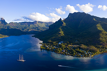 Sailing Boat in Cook's Bay, Moorea, French Polynesia